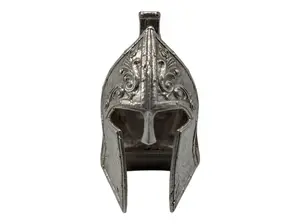 Spartan Helmet – Hand-Poured Silver Collectible Statue (Made in USA)