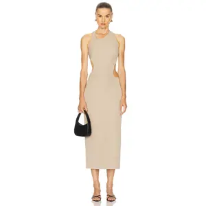 Camila Coelho Leona Midi Dress in Flax