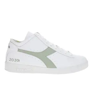 diadora Mens Game Row Cut 2030 Lace Up Sneakers Shoes Casual - White