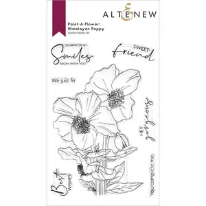 Paint-A-Flower: Himalayan Poppy Outline Stamp Set