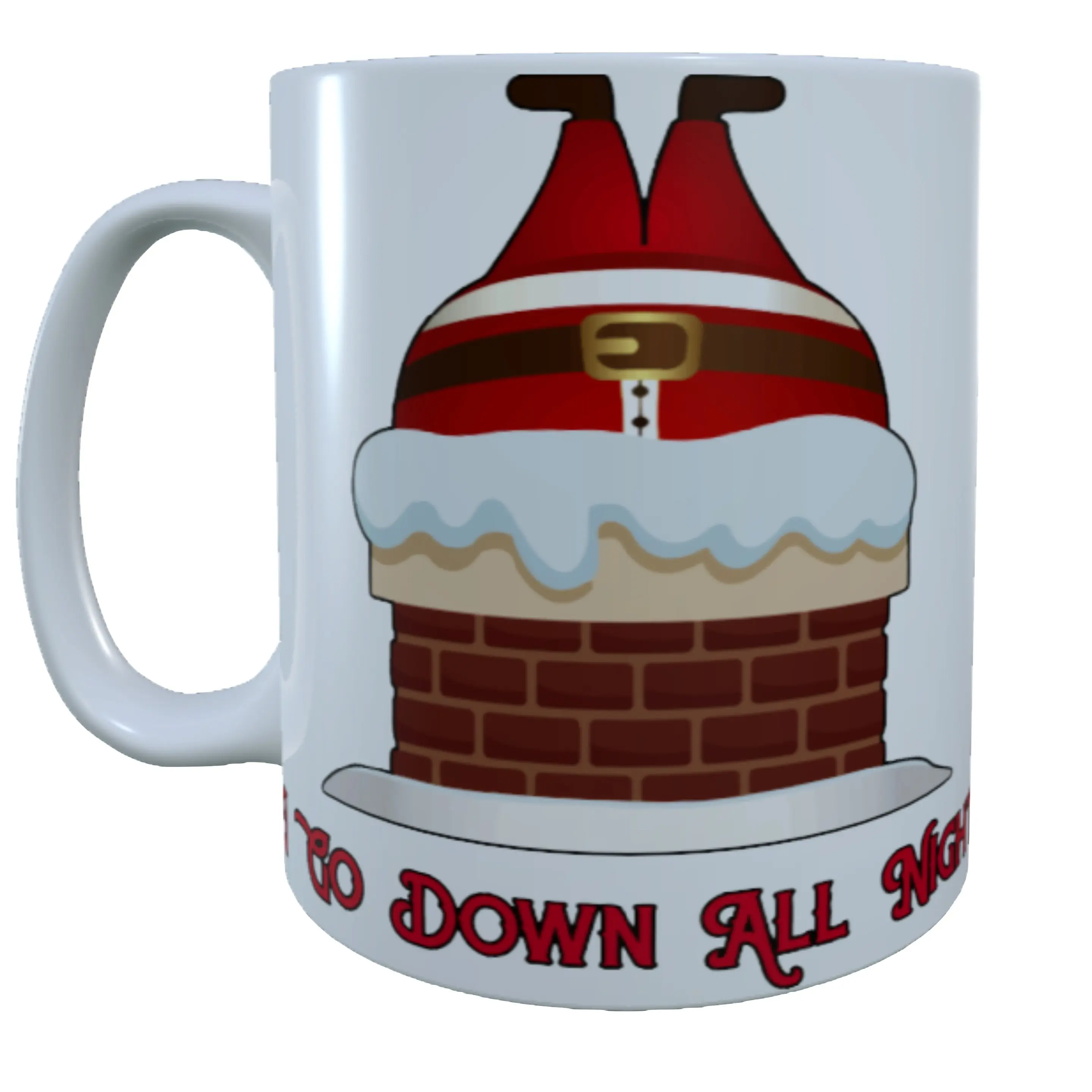 15oz (0-500ml) Novelty Christmas Customised Vibrant Santa Image Ceramic Mug - Holiday Kitchenware Drinkware, Dishwasher Safe, Reusable Coffee Cup, 0-500 Ml