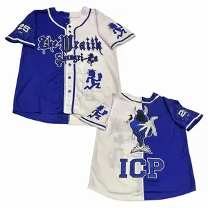 ICP Juggalo Baseball Jersey - Split Colors Milenko, Clowns, Marvelous Missing Link, Carnival Of Carnage, Riddle Box, Shangri-la Shirt, Gift For Him