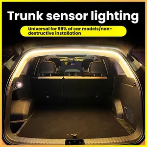 Car Trunk LED Lighting Kit, Wireless Automatic Sensor Environment Light Strip, Car Ambient Light, Easy Installation No Wiring Required, Car Interior Decoration 157 Inches
