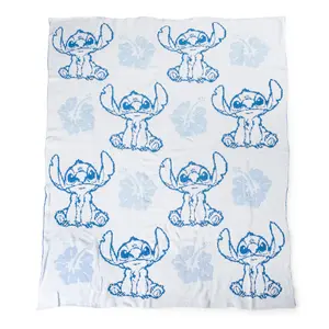 Lilo and Stitch Hawaiian Flower 50x60 Feather Knit Throw