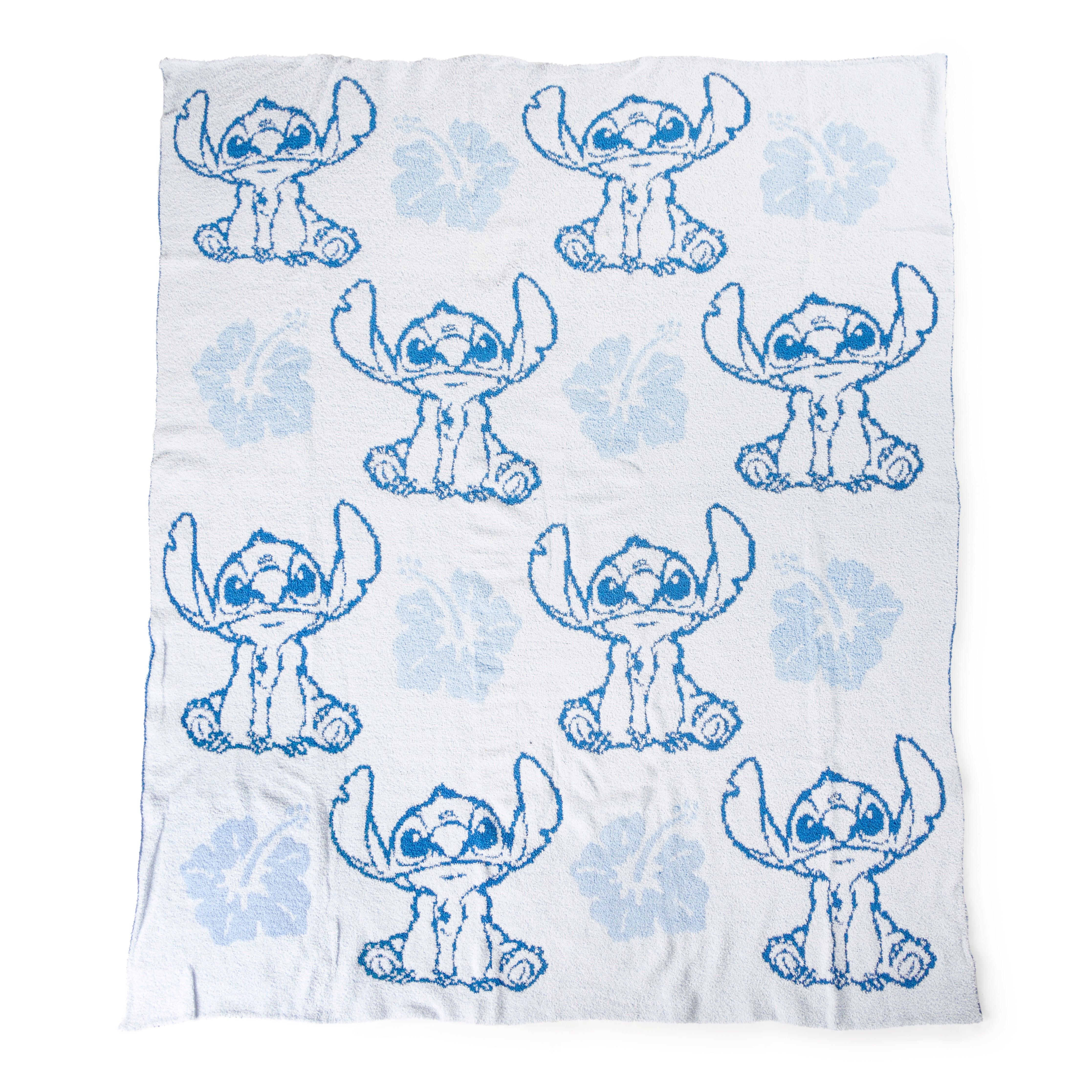 Lilo and Stitch Hawaiian Flower 50x60 Feather Knit Throw