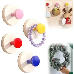 Heavy Duty Suction Cup Hooks No Drill Adhesive Wall Hooks Damage Free Strong Hold Multi Purpose Vacuum Hooks for Bathroom Kitchen Shower Tiles Glass Doors Towels Baskets and Wreaths