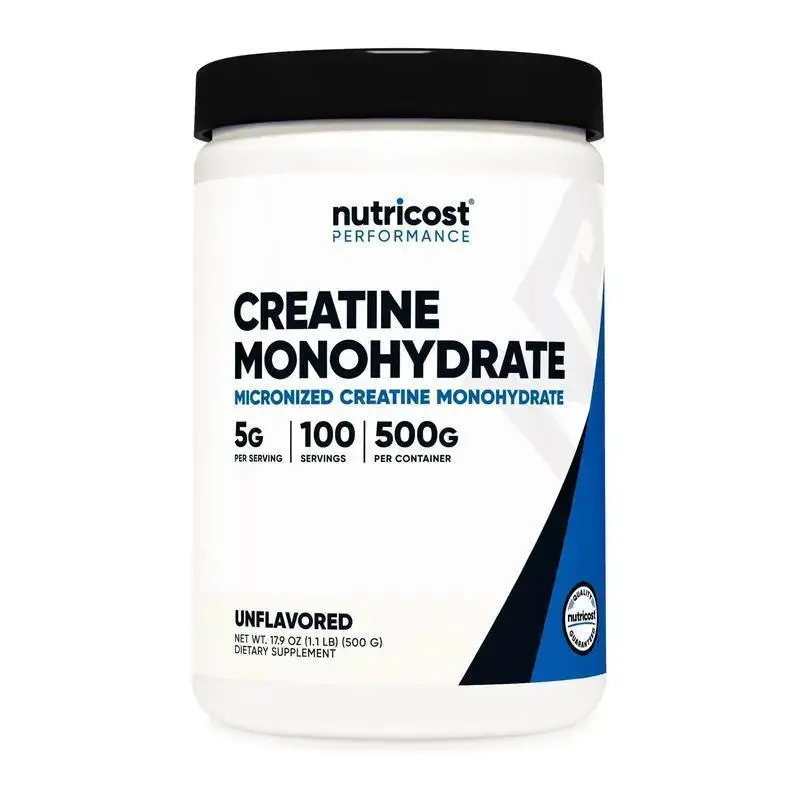 Nutricost Creatine Monohydrate Micronized Powder 500G, 100 Servings 5000mg Per Serving (5g), 17.9 Oz