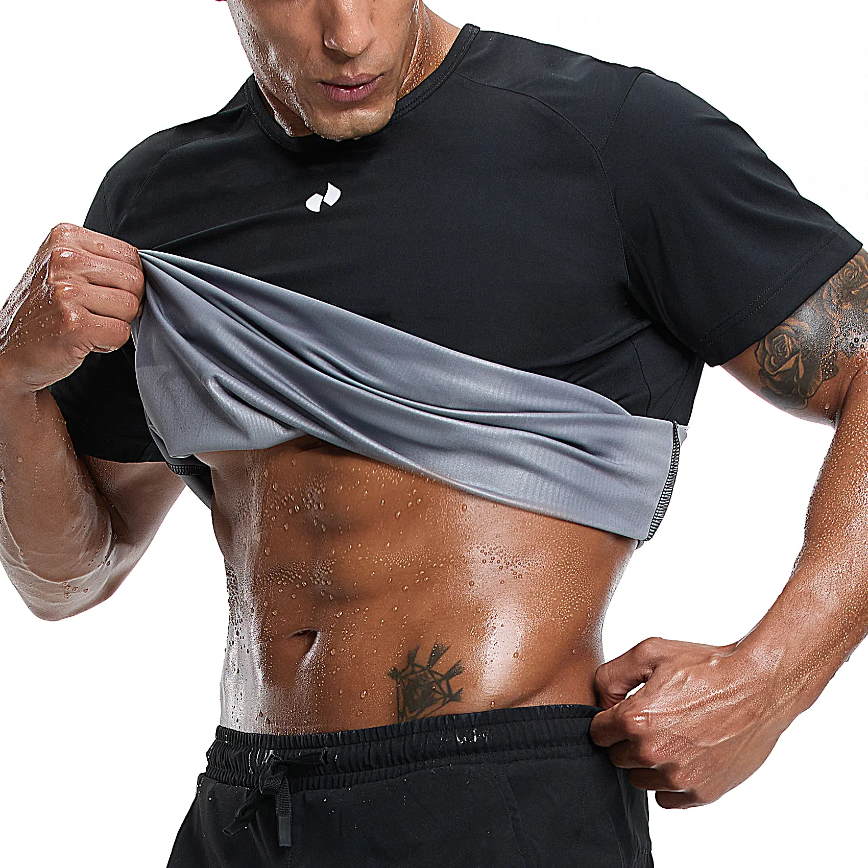 HOTSUIT Men's Summer Short Sleeve Athletic T-Shirt Women's Sweat Wicking Compression Quick Dry Vest Knit Slim Casual Basic Top Outdoorfun workout tops oga orange athletic