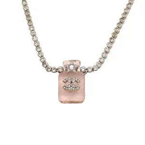 Pre-owned 【Rosy】CHANEL Perfume bottle Jelly Necklace Alloy,Resin