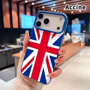 British flag Essence Pattern Phone Case for iPhone 17 16 15 14 Pro Max 13 12 11 XR XS Plus Air E IMD Hybrid Plate Hologram Shockproof Durable Hard Cover
