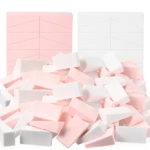 100 Pieces Cosmetic Sponges Latex Makeup Foam Wedges Foundation Beauty Tools(Pink,White) springtok