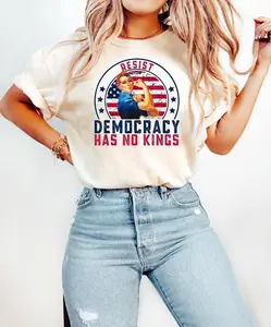 Resist Democracy Has No Kings Shirt, Patriotic Political T-Shirt