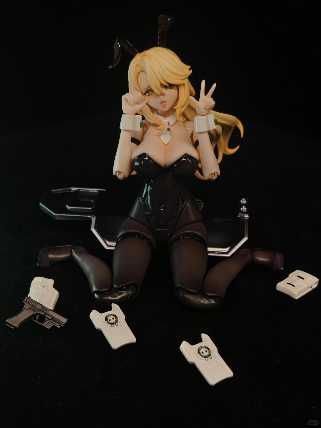 Funtasy Planet Erena Bunny Girl Mecha 1/12 Scale Anime Action Figure, Articulated with Pre-Assembled DIY Gear Kit, Pro-Finish Hybrid Fun Tactical Gear Set, Anime Action Figures