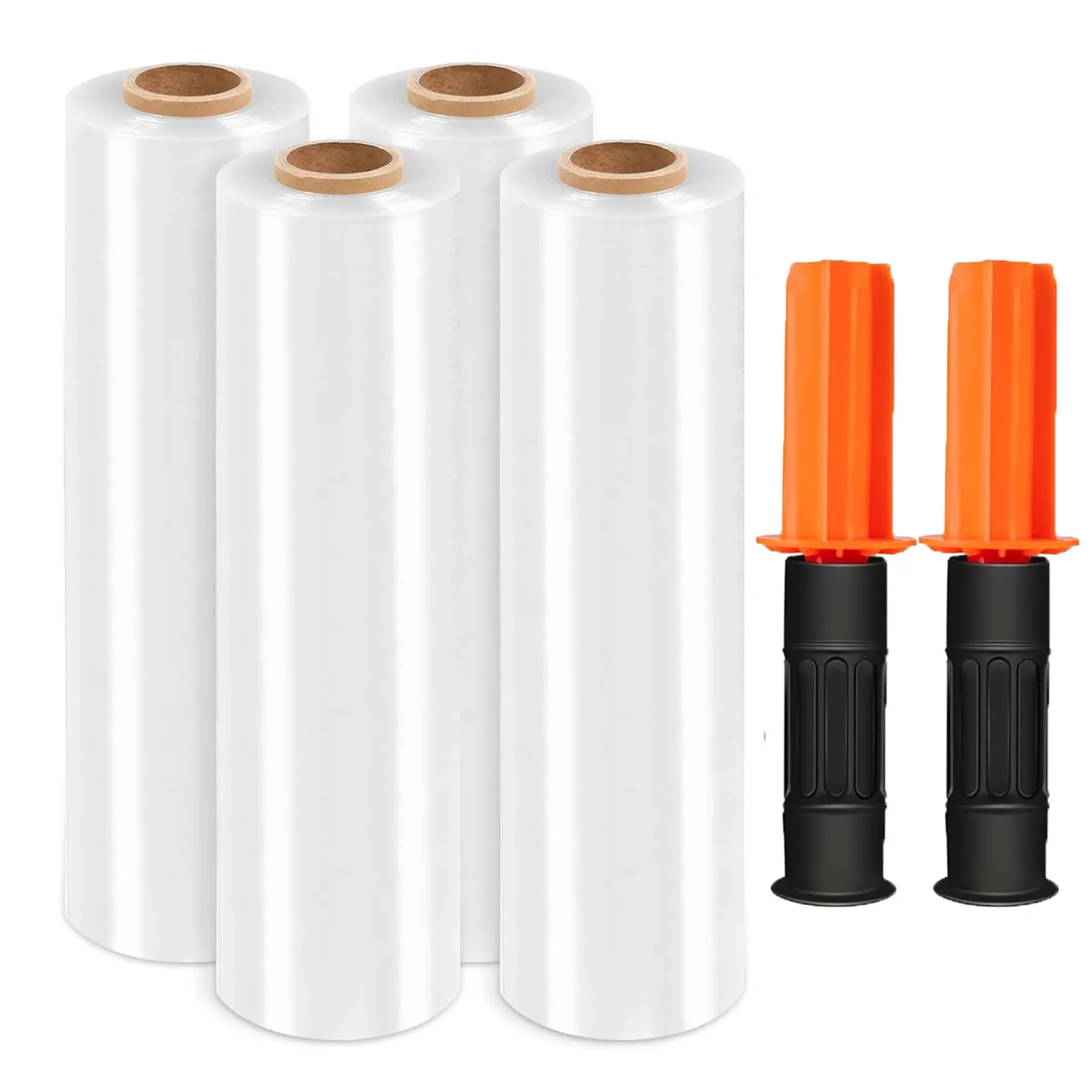 Heavy-Duty Plastic Wrap Film (15in x 1000ft, 60 Gauge, 2/4 Pack) - Non Toxic, Dirt-Proof, Moisture-Proof, Extra-Strong, Odor-Free for Home Improvement, Moving
