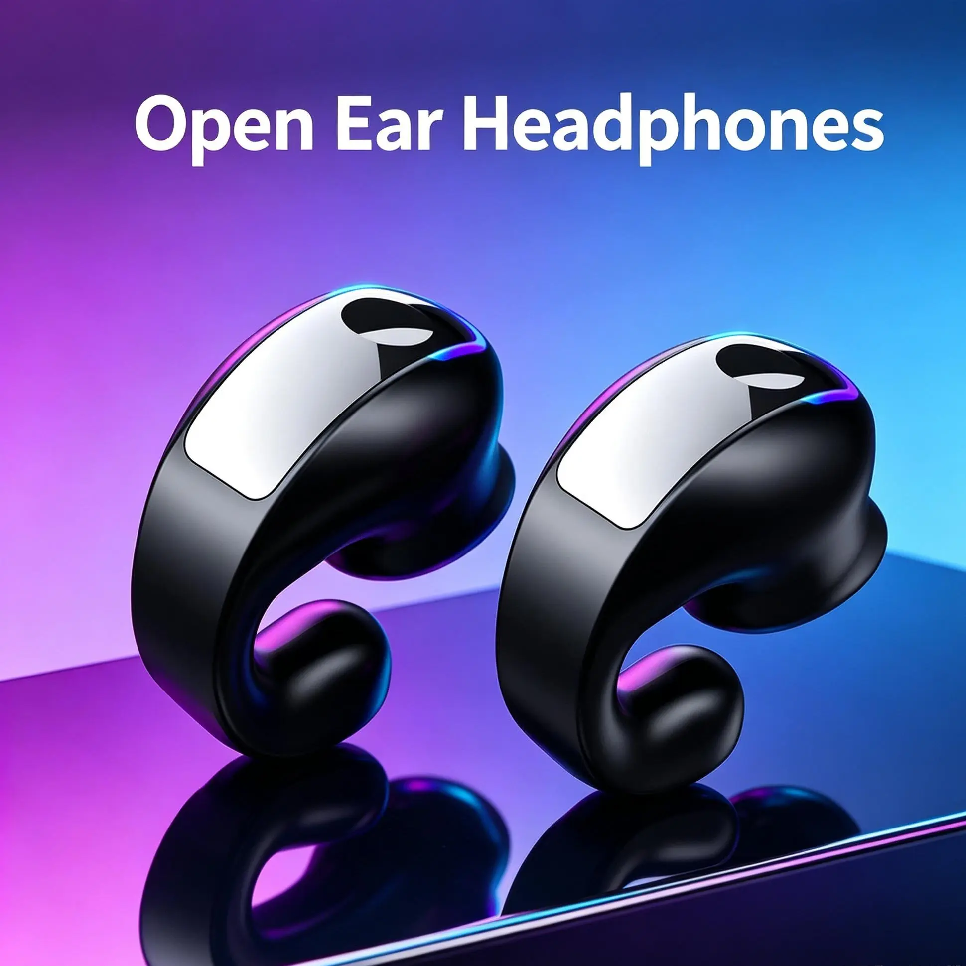 Bone Conduction Wireless Bluetooth Headset with ENC Clip-On Earpiece, Sport Headband, Noise Cancellation, High-Quality Built-In Mic, Head-Mounted Voice Assistant - Bluetooth Enhanced Open-Ear Headphones for Phones & Electronics Audio Use