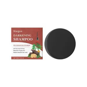 Hoegoa Black Hair Shampoo Soap for Daily Scalp Cleaning, Natural Gloss, Brightness, Softness, Hair Care, Black Hair Soap