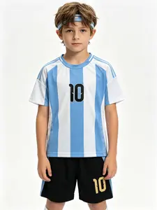 Sports Set, Boys Girls Soccer Jersey, Breathable, European Football League Champion 10 Number, Fan Gift, Casual Training