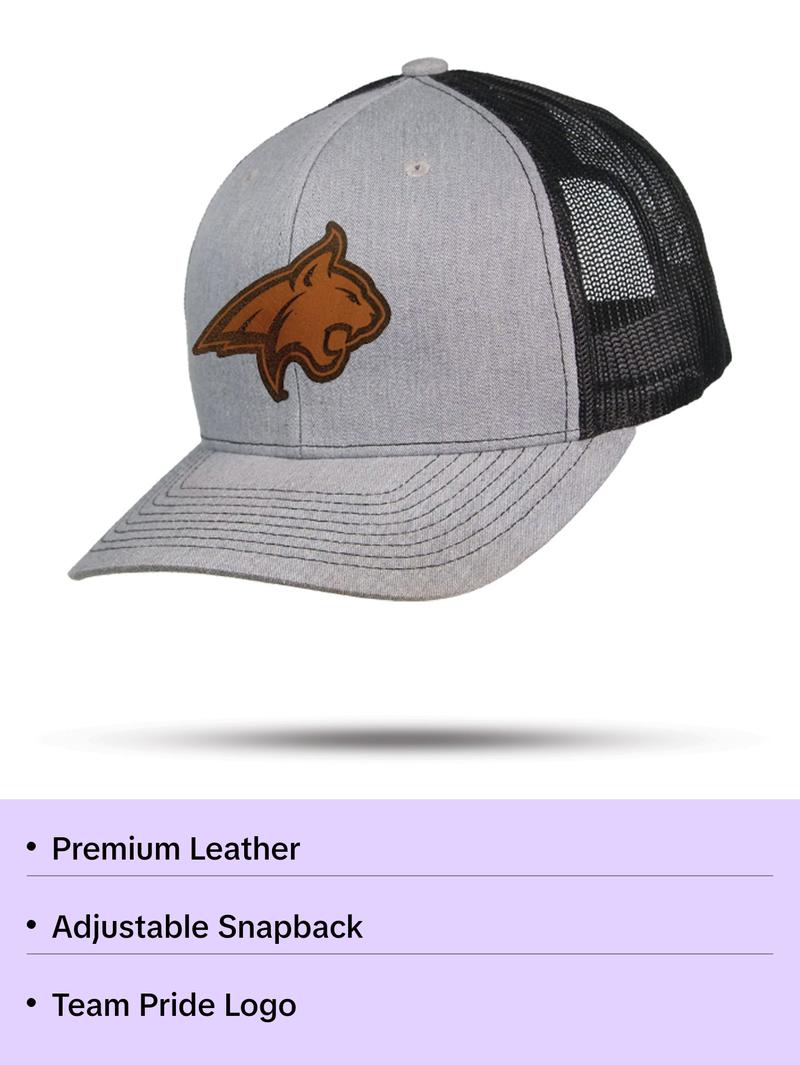 WYR Montana State University Bobcat Leather Patch Hat