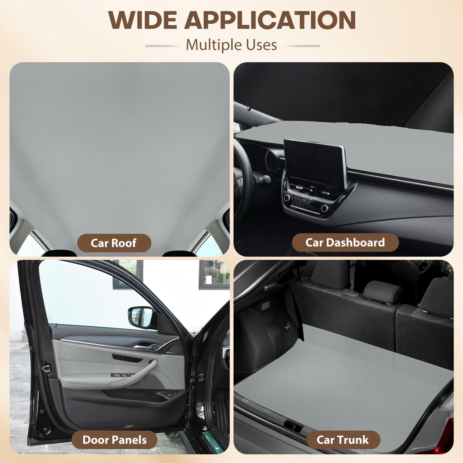 Auto Headliner Synthetic Leather Fabric Upholstery ceiling Suede Backing FABRIC Multi-color Upholstery Material – 60" Flat Knit, 1/8" (3mm)   with  Foam Backed, Sold by the Yard, for Auto Car Roof Dashboard Door Panels Trunk Repair