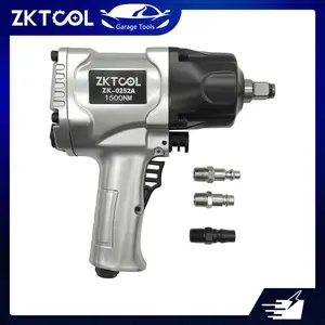 ZKTOOL 1/2" Square Drive Heavy Duty Alloy Steel Air Impact Wrench, Twin Hammer Mechanism, High Nut Breaking Torque, Handheld Car Repair Assembly & Disassembly Tool