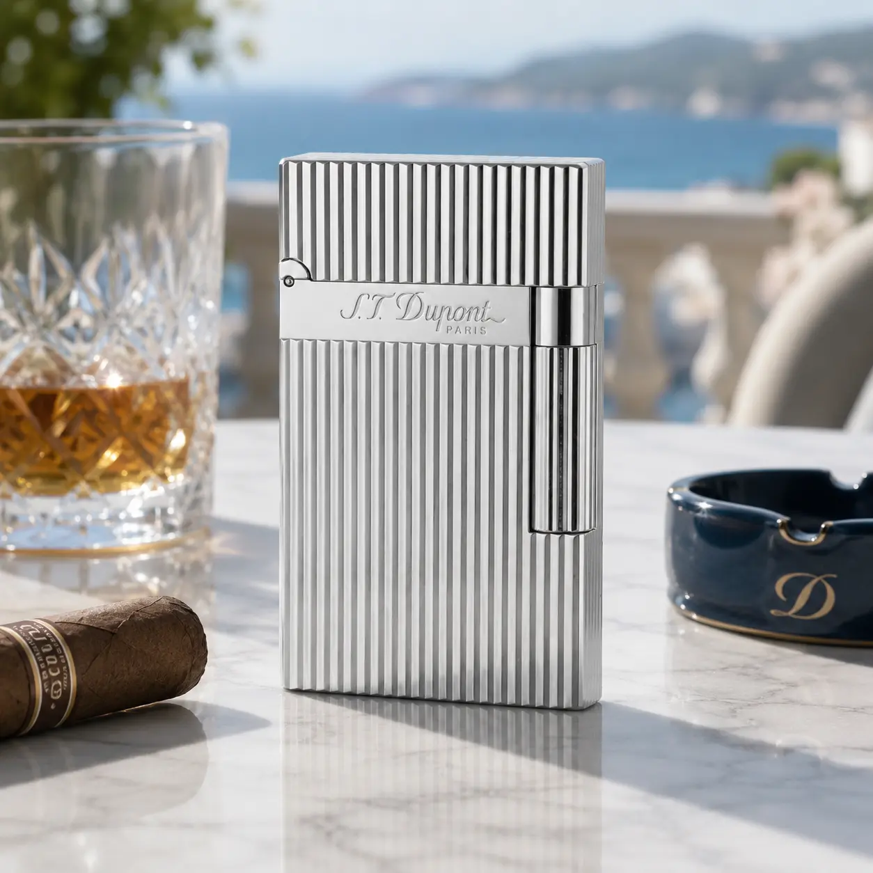 Classical DPT Vertical Metal Silver Luxury Lighter (140g) with Best Ping Sound, Silver Lighter Accessories, Ideal Gift for Him
