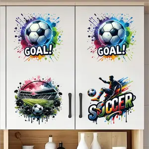 3pcs 2026 World Cup Stickers Wholesale, Cross-Border Football Fan Support Decorative Adhesive Self-Adhesive Window Decals