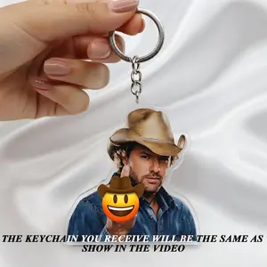We'll Put A Boot In Your Ass It's The American Way Acylic Keychain, Toby Keith Keychain, 4th Of July Keychain, Courtesy Of The Red, White & Blue Keychain