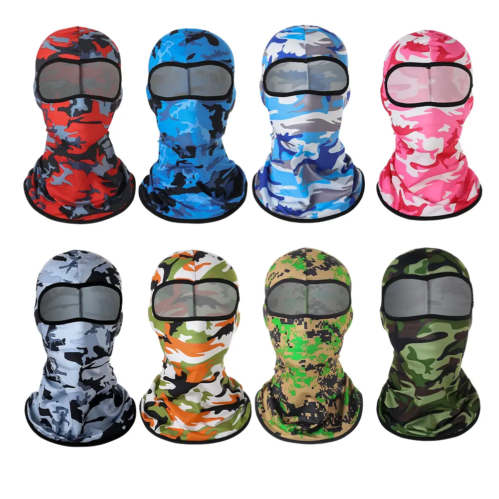8Pcs UV-Protective Balaclava Caps, Full-Face Cover Protective Gear for Outdoor Cycling (Suitable for Adults)