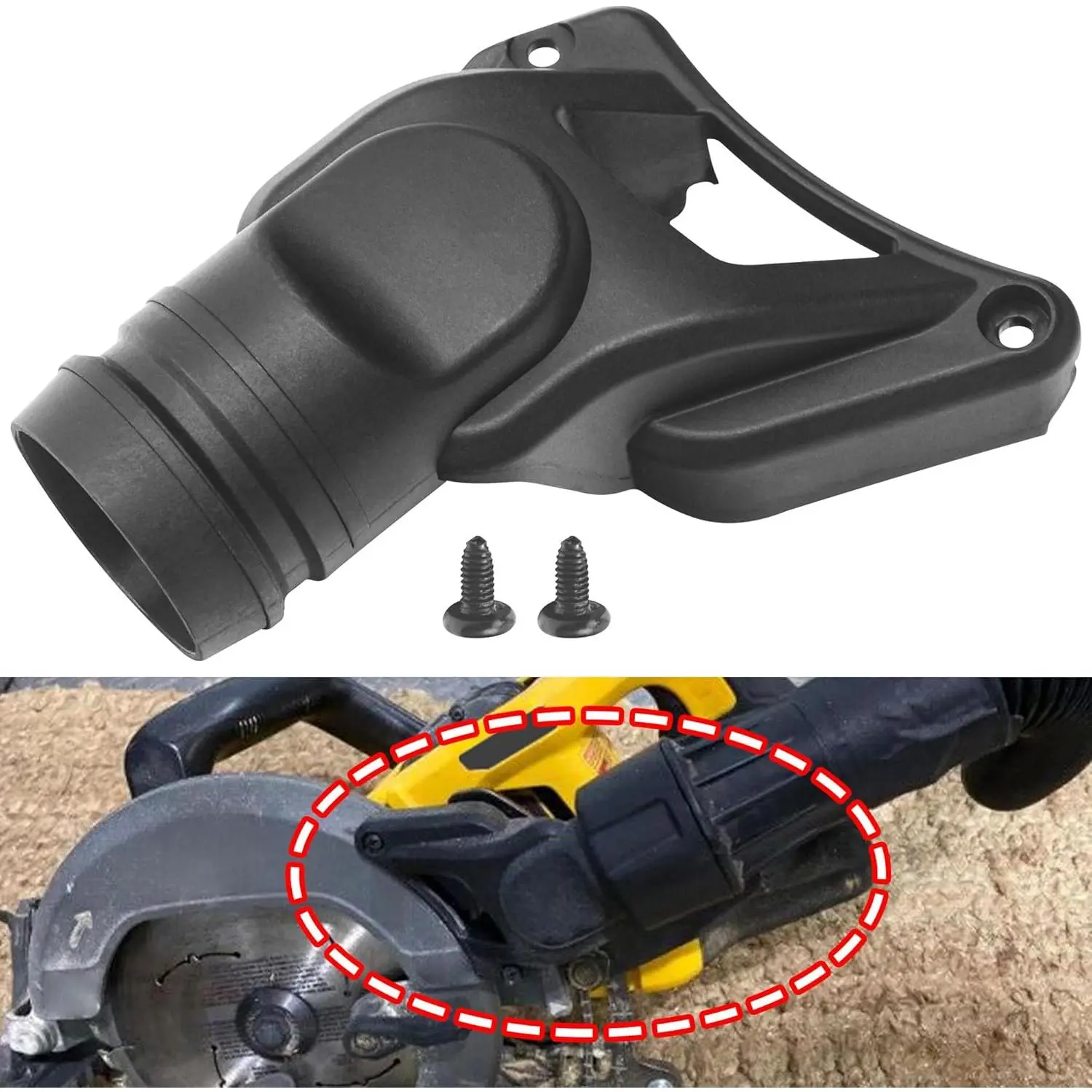 DCS577DC Dust Collection Adaptor for  DCS577, DCS577T1, DCS577B, DCS577BR, DCS577X1 - Fits 1-1/2" Diameter Hoses - Replace N555341