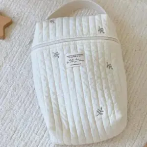 Baby Diaper Storage Bag, 1 Portable Wet Diaper Storage Bag with Handle, New Embroidered Diaper Storage Bag, Baby Essentials, Travel Diaper Tote
