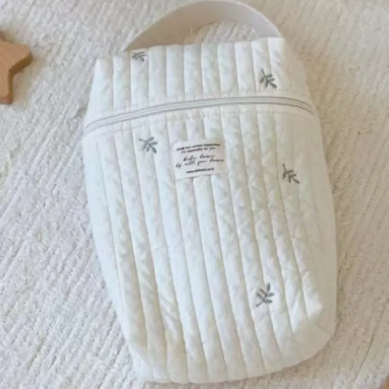Baby Diaper Storage Bag, 1 Portable Wet Diaper Storage Bag with Handle, New Embroidered Diaper Storage Bag, Baby Essentials, Travel Diaper Tote