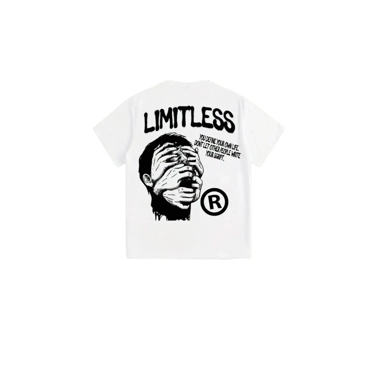 Unisex Oversized Retro Motivational Quote Graphic Tee, Soft Breathable Cotton Short Sleeve Shirt, Y2K Bubble Print Urban Streetwear, Casual Summer Outfit. Fits All.
