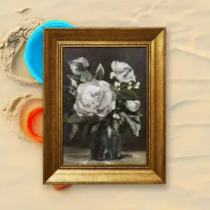 Threshold Wall Art,11.75x14.75",Vintage Floral,Trending Home Decor,TikTok Hot Sale,Framed Canvas for Bedroom,Studio McGee Design