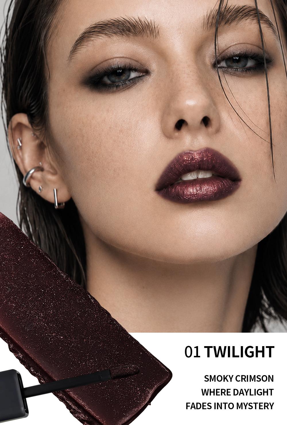 uCoolMe Matte Glitter Flip Mud, Color-Changing Velvet Lip Cream, High Pigment Waterproof Lip Tint, Soft Matte to Sparkling Finish, Long Lasting Moisturizing Lip Makeup, Gothic Bold Shades#tiktokshopbacktoschool