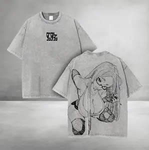 Seiko Ayase Seductive Pose DanDaDan Anime Double Printed Vintage Washed Tee Unisex Oversize Heavyweight Cotton Manga Graphic Crewneck Soft Tops Natural Shade T-shirt Anime Gift