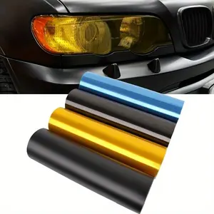 30*100cm/ 11.81*39.37in Car Headlight Color Changing Film Light Sticker Smoked Black Frosted Black Symphony Car Light Protector