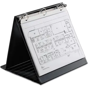 09260 Horizontal Easel Ring Binder, 1-Inch Capacity, 8-1/2-Inch x 11-Inch, Black