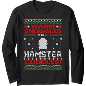 Warm Snuggles Hamster Cuddles Christmas Ugly Sweater Tshirt