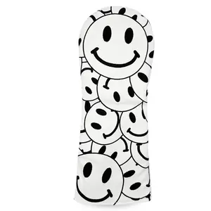 Fresh Energy Style Base Smiley Face Golf Club Head Cover, Simple Stitch Design, Golf Club Protection Sleeve