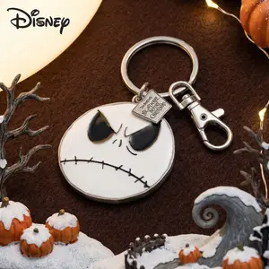 Disney The Nightmare Before Christmas Jack Alloy Keychain 1PC Official License 3D Figurine Bag Clip Anime Peripheral Backpack Decoration Car key Pendant Desk Ornament Durable Exquisite Alloy Gift