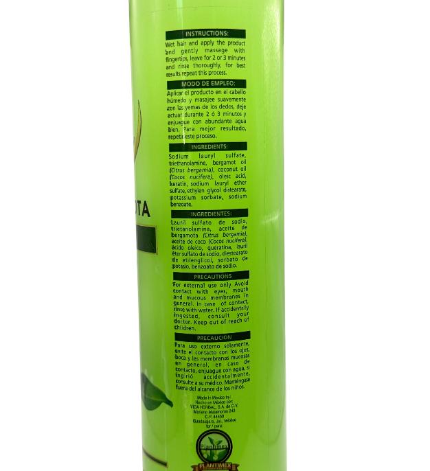 Alma Belleza Bergamot & Keratin Shampoo for Hair Growth
