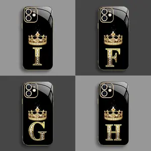 Suitable for [iPhone 11] New high-end crown electroplated gold edge mobile phone case new business simple explosion-proof mobile phone case affordable anti-fall anti-fingerprint-888