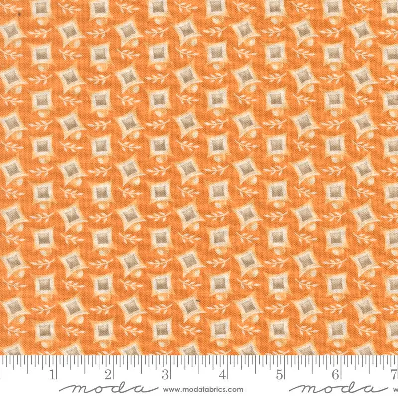 Fabric Moda Pumpkin Harlequin Leaves Agatha Road by the Quarter Yard 35414-12