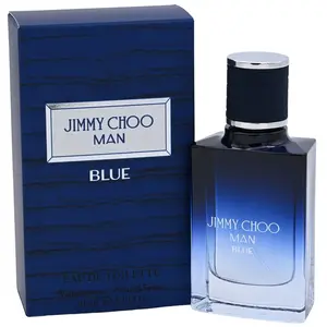 JIMMY CHOO Man Blue Men's EDT Cologne - Citrus Woody Aromatic, Spicy Woody Fragrance, Crisp Effortless Masculine Scent, 1.0 fl oz, New in Box, Ideal for Father’s Day Gift, Boyfriend Birthday Gift