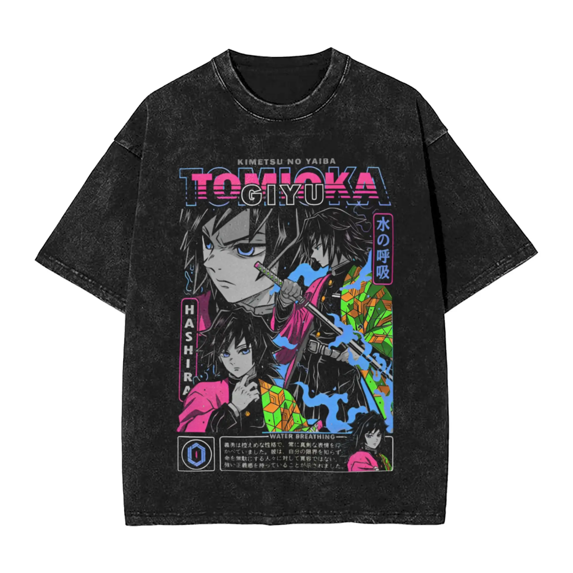 valentine shirts Anime T Washed T-shirt Summer Men's and Women's Y2K Loose Casual Harajuku Short Sleeved Top Streetwear Vintage