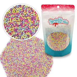 Sprinkle Me This Colors of the Garden Pastel Nonpareils – Easter Sprinkles – Yellow, Pink, Green & Lavender – 4, 8 & 12 oz for Baking & Decorating