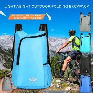 Travel Backpack Outdoor Sports Bag, Foldable Shoulder Pack, Ultra-Light Portable Skin Bag, Unisex, Ideal for Hiking & Camping