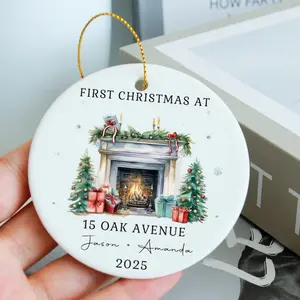 Personalised New Home Bauble,New Home Christmas Ornament 2025,First Christmas in Our New Home Ornament,New Home Decor,Happy New Home Gift