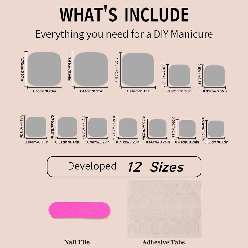 Colorblock 3D Rhinestone Butterfly Decor Press on Fake Toenail for Women & Girls Nail Art, 24pcs/set Fashion Press on Toenail & Tape & Toenail File, Nail Kit