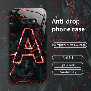 Suitable for [Galaxy S10e] New high-end smudged letter glass mobile phone case New business simple metal paint electroplated gold glass mobile phone case Affordable price Anti-drop and anti-fingerprint 995